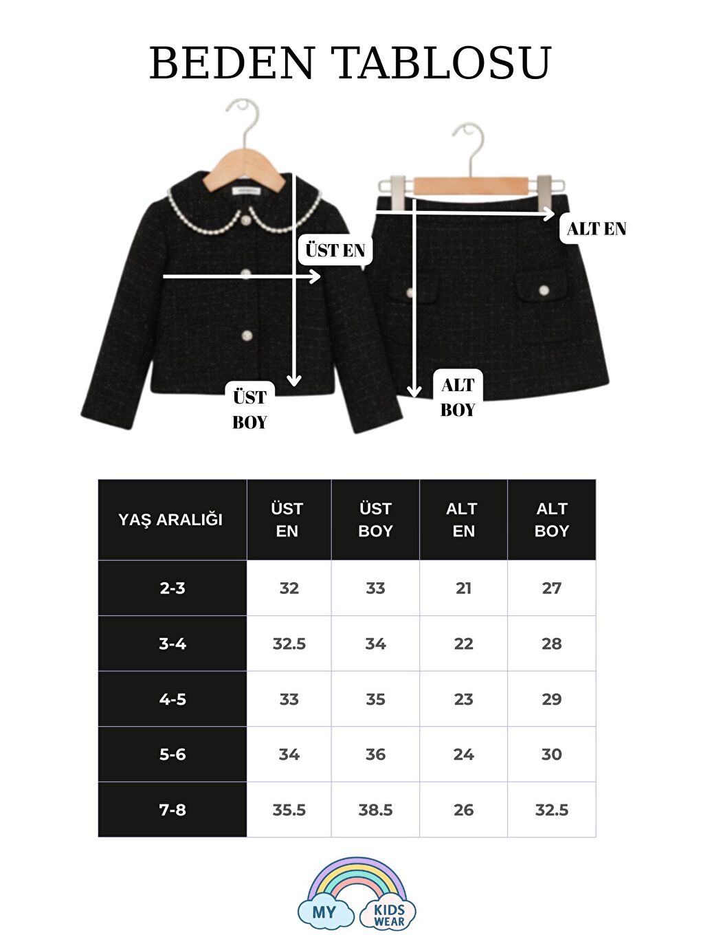 Siyah Kız Çocuk Bayramlık İnci Detaylı Tüvit Takım 12547-3
