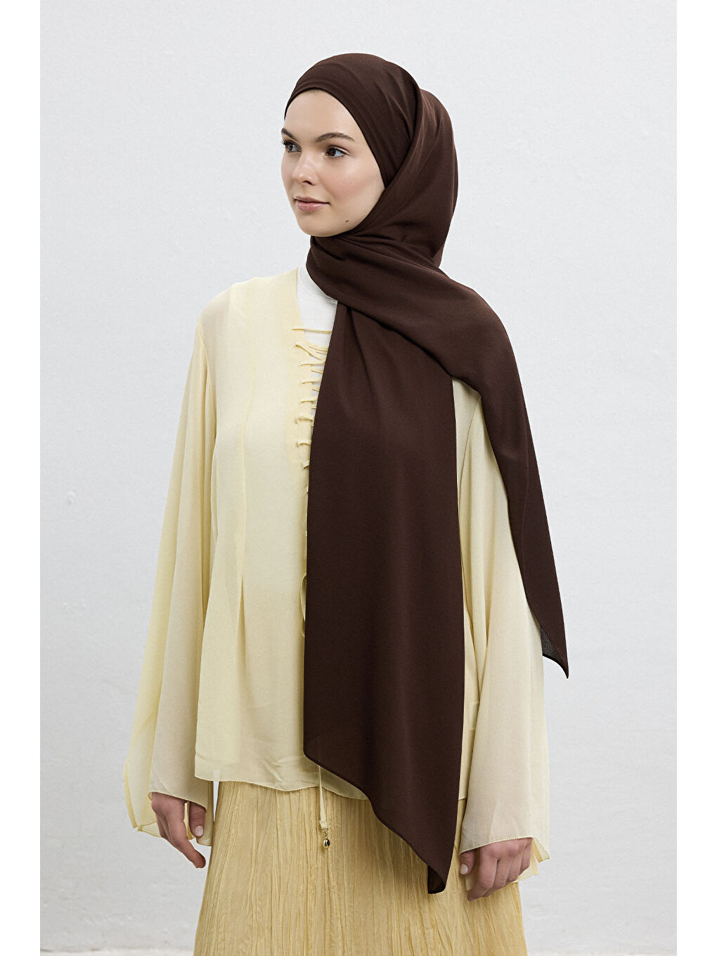 Kahverengi Comfort Luxe Şal Acı Kahve-3