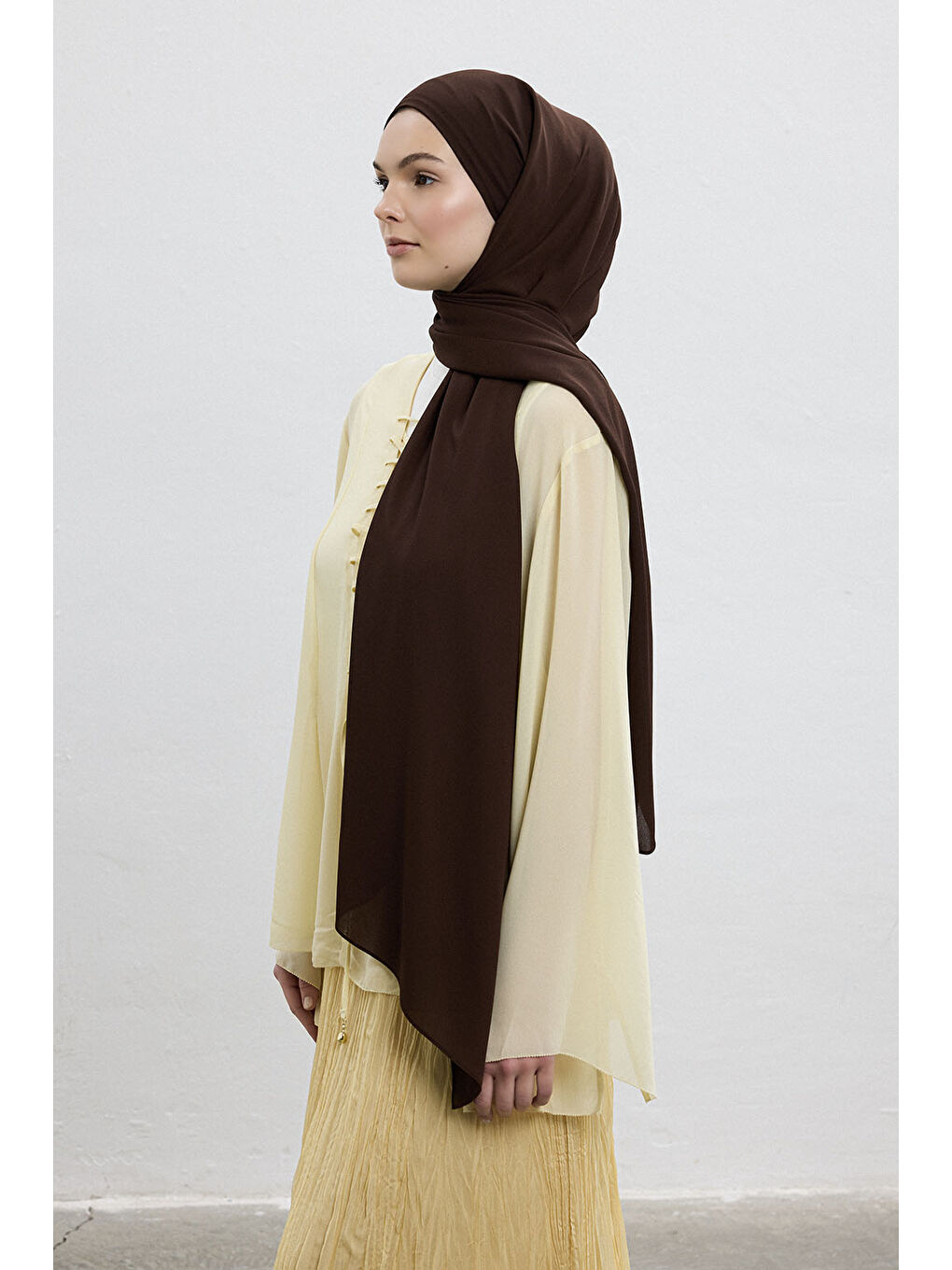 Kahverengi Comfort Luxe Şal Acı Kahve-5