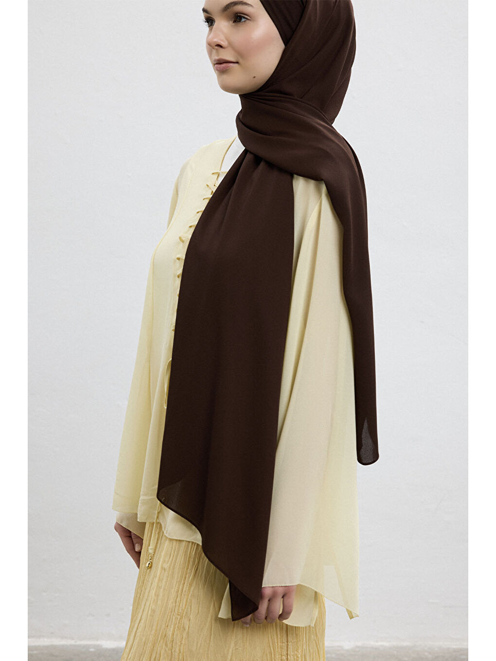 Kahverengi Comfort Luxe Şal Acı Kahve-6