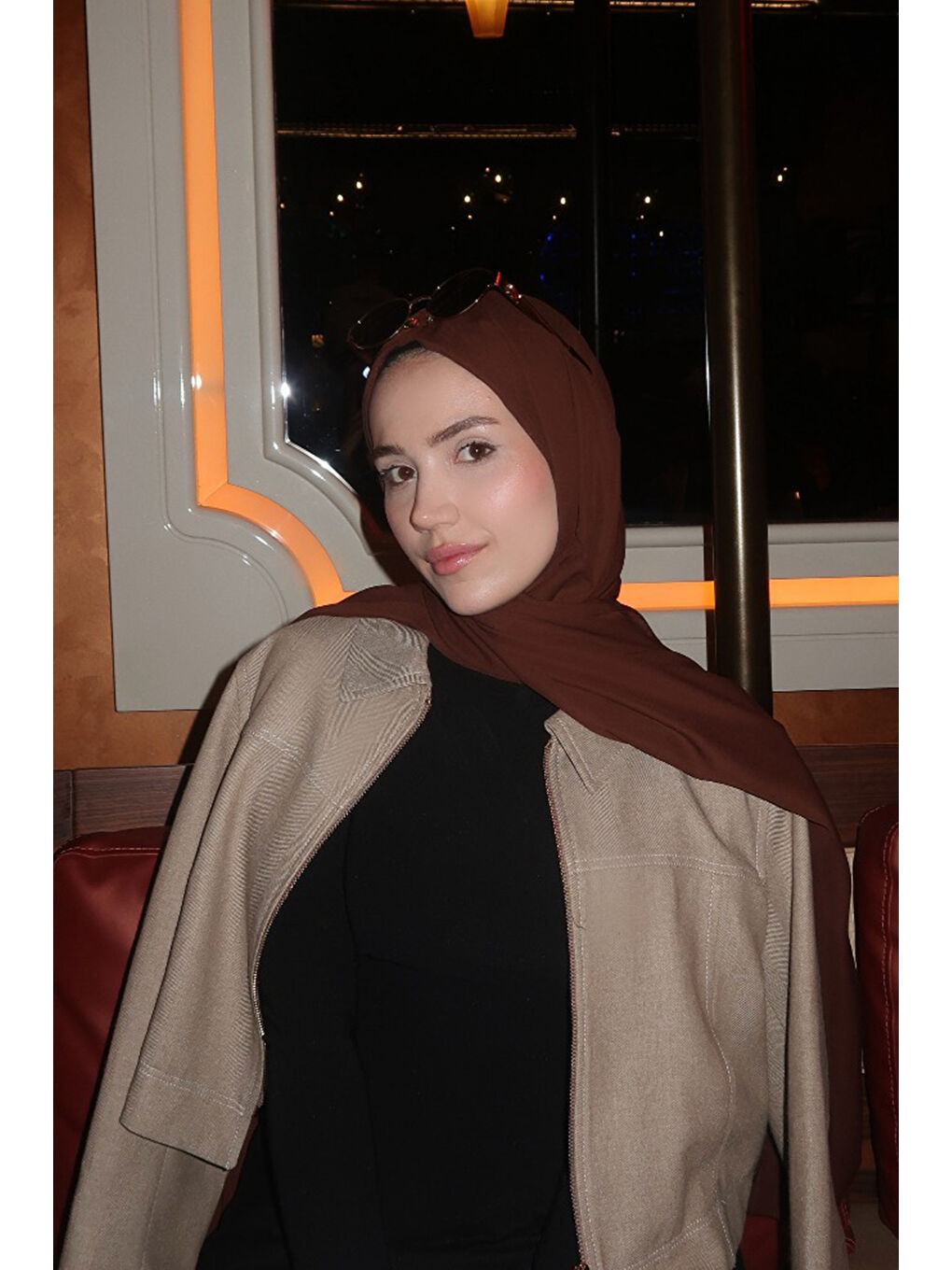 Kahverengi Comfort Luxe Şal Acı Kahve-8