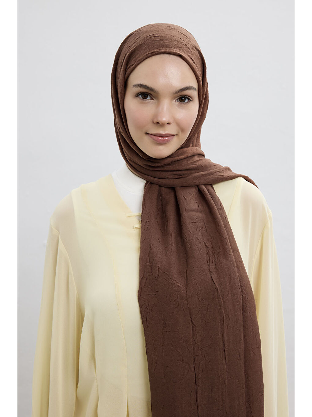 Kahverengi Bambu Şal Çikolata Kahve-4