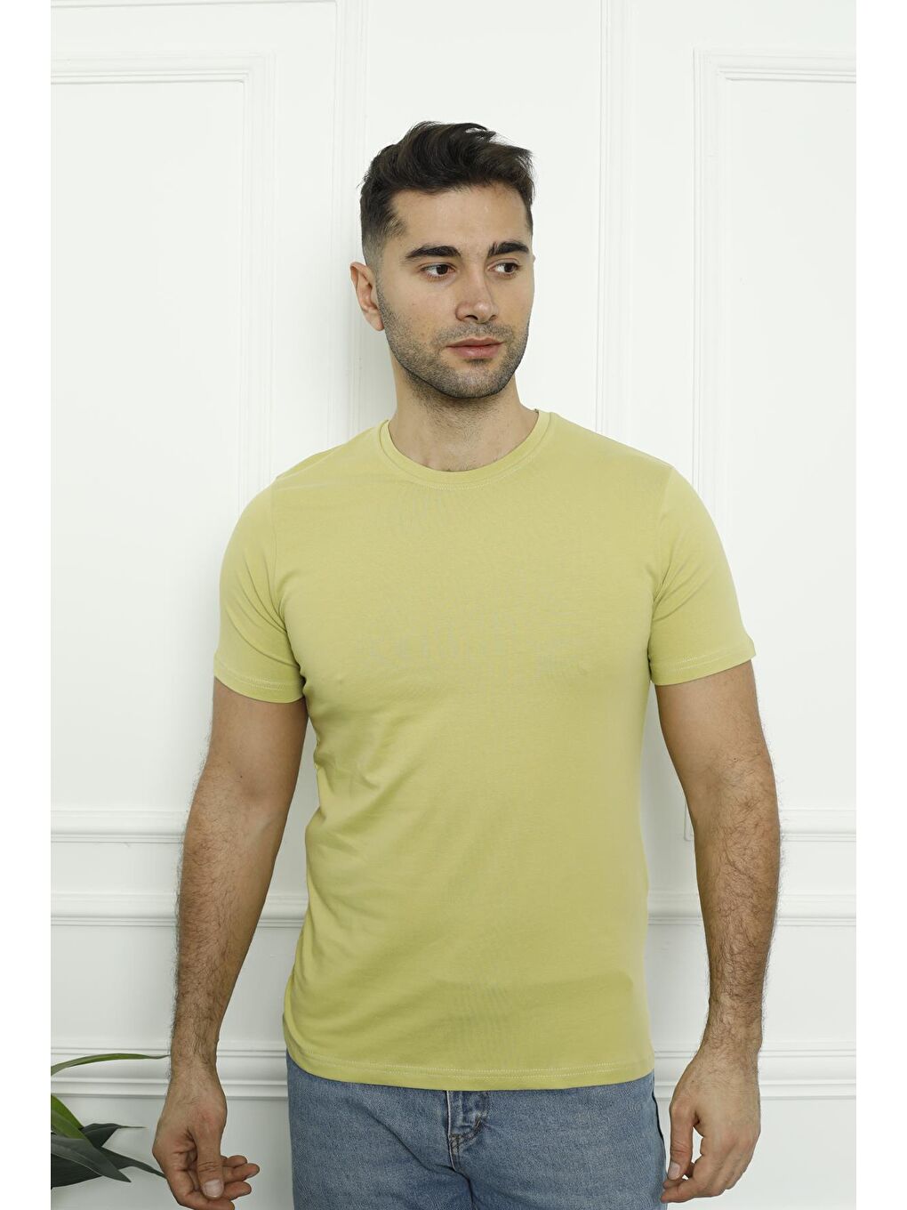 Tom John Karışık Erkek T-Shirt Standart Kalıp Basic Relaxed Bisiklet Yaka 5 Li Paket - 3