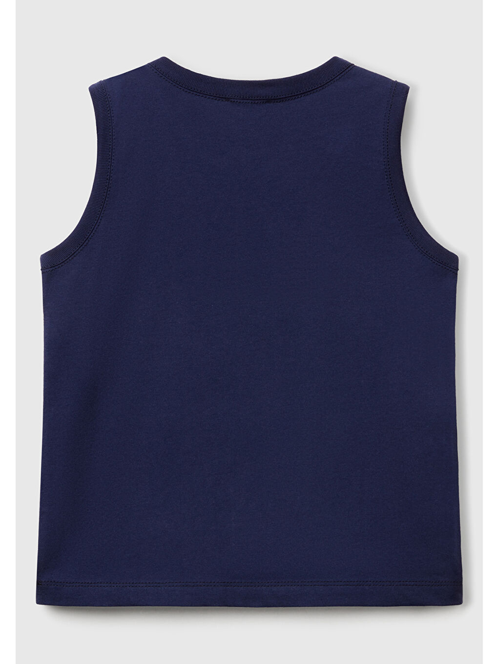 Erkek Çocuk Lacivert Benetton Logo Baskılı Kabartma Detaylı Atlet-1