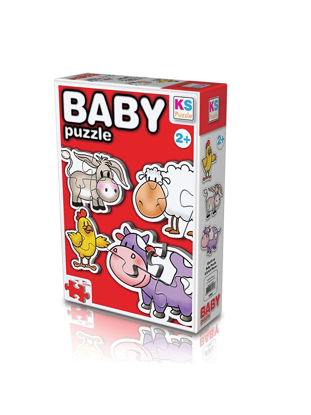 KS GAMES Renksiz Baby Puzzle Çiftlik Hayvanları 12002