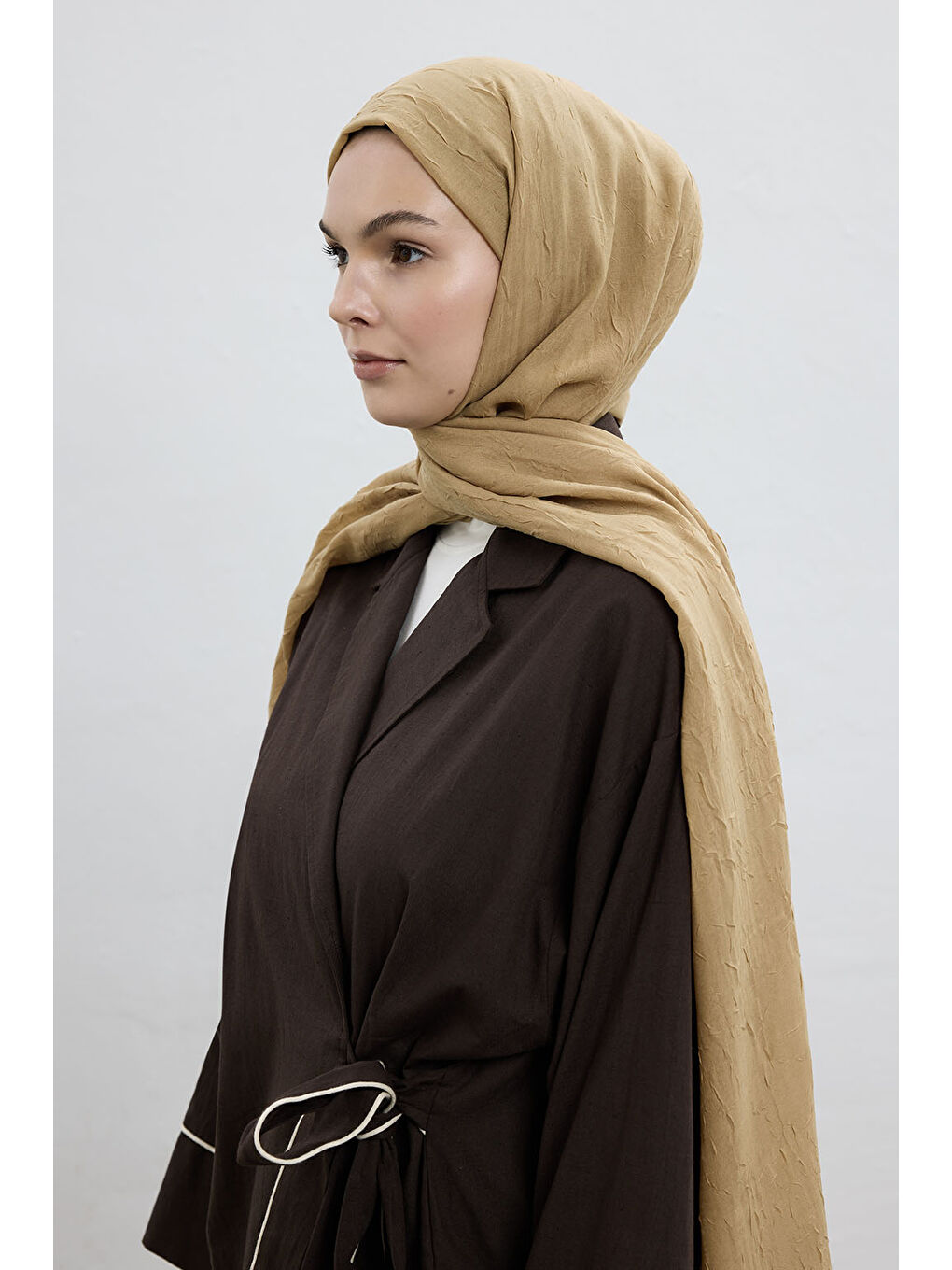 Kahverengi Bambu Şal Camel