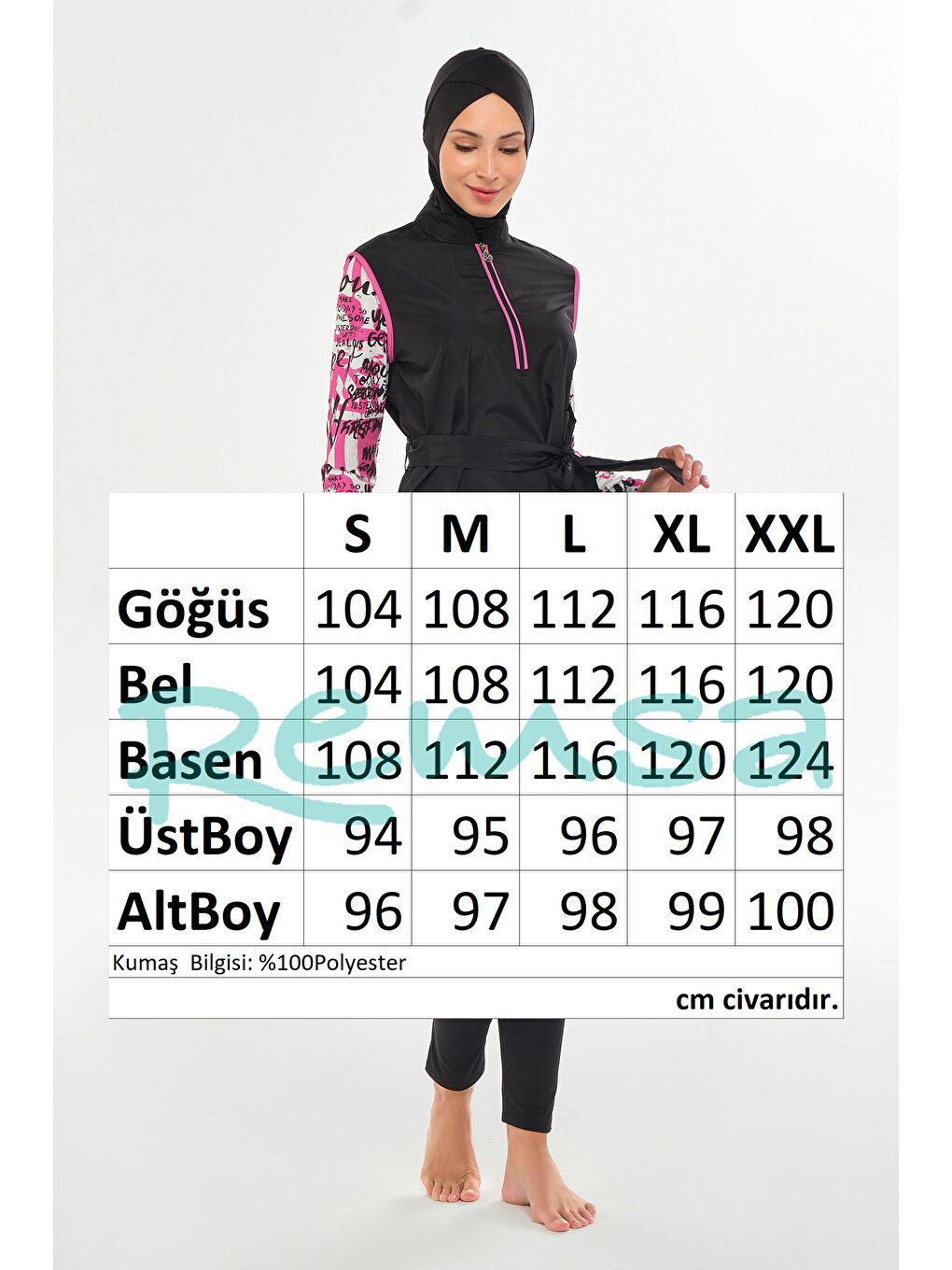 Tam Kapalı Tesettür Mayo 2307 Siyah-4