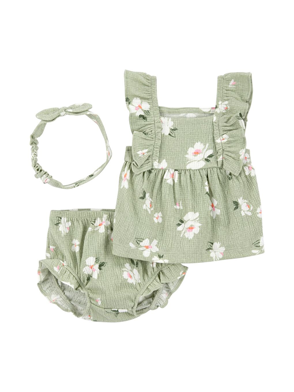 Yeşil Kız Bebek Alt Üst Set