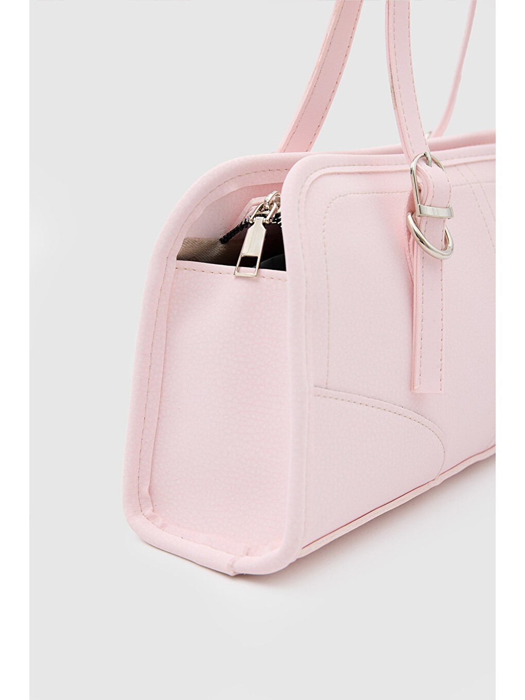 Vanity Baget Çanta Pudra Pembe-1