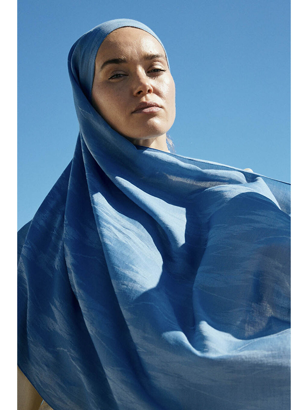 Pamuk Line Şal Soft Mavi-1