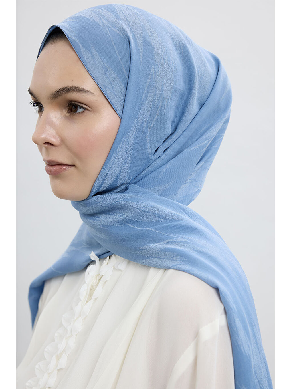 Pamuk Line Şal Soft Mavi-3