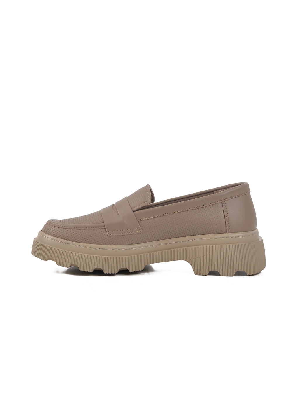 Bej Vizon Hakiki Deri Kadın Casual Ayakkabı 2402-1 Z-1