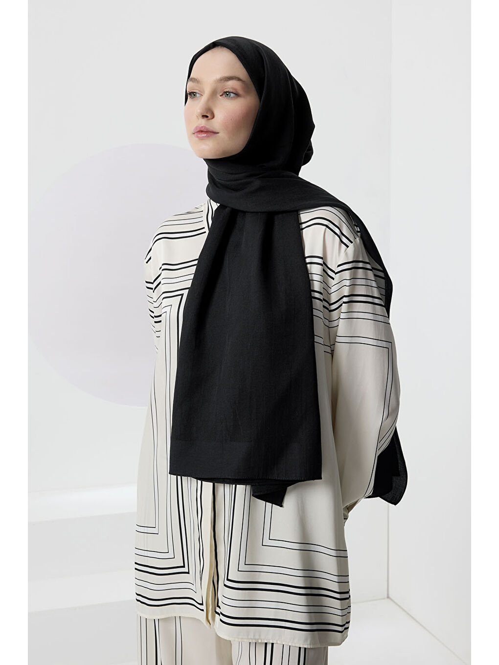 Pamuk Line Şal Siyah-1