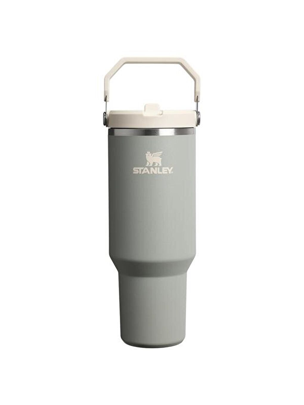 The IceFlow Flip Straw Pipetli Gri Termos Bardak 0,89 LT