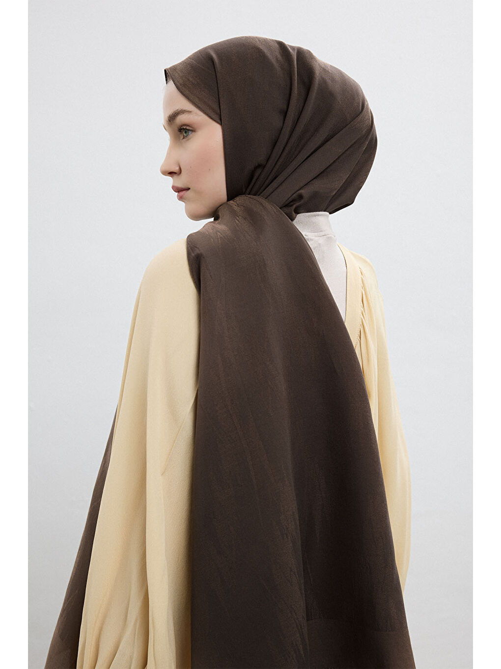 Kahverengi Pamuk Line Şal Soft Kahve-2