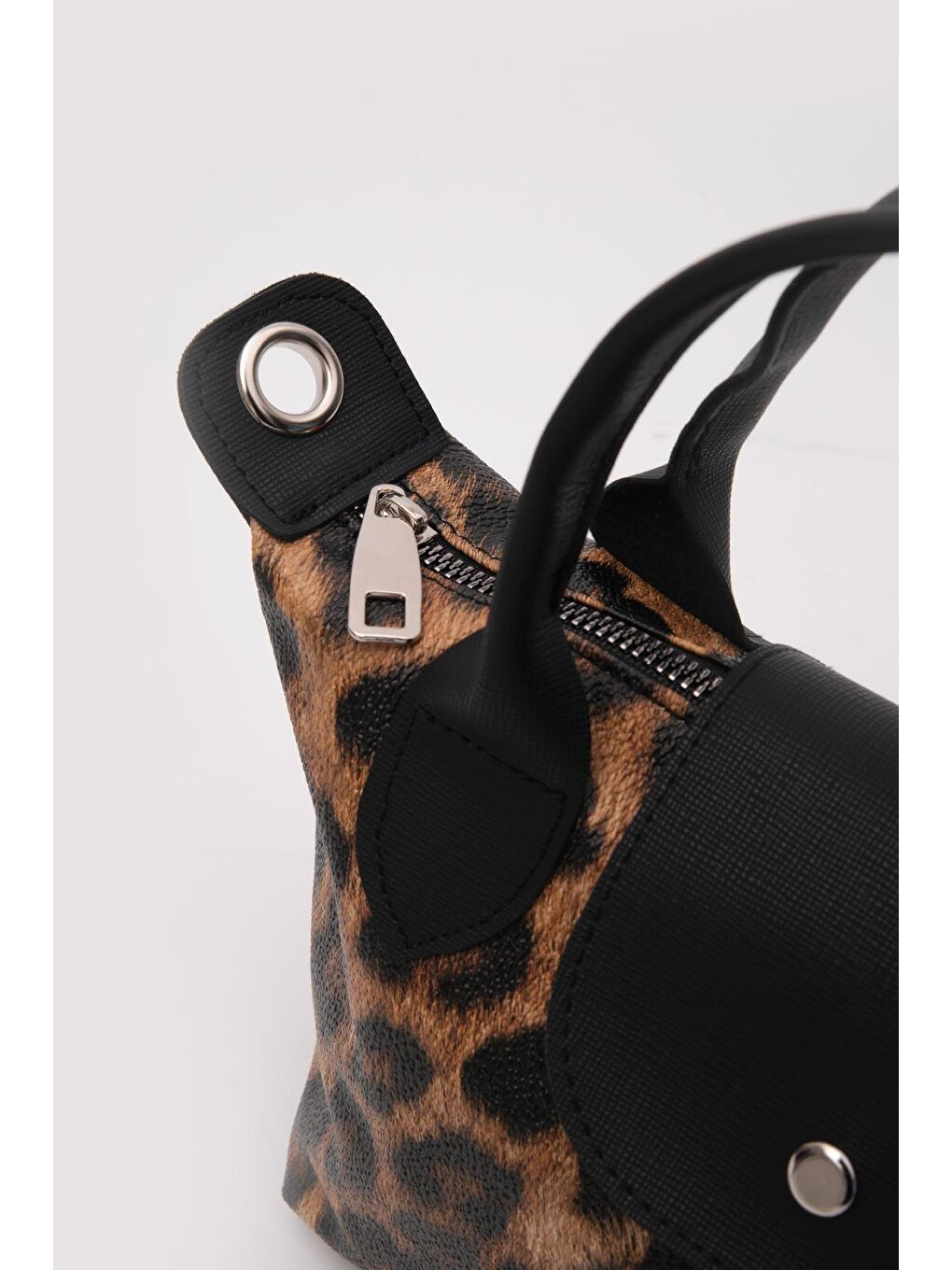 Karışık Tiger Small Omuz Çantası Leopar Desen-3