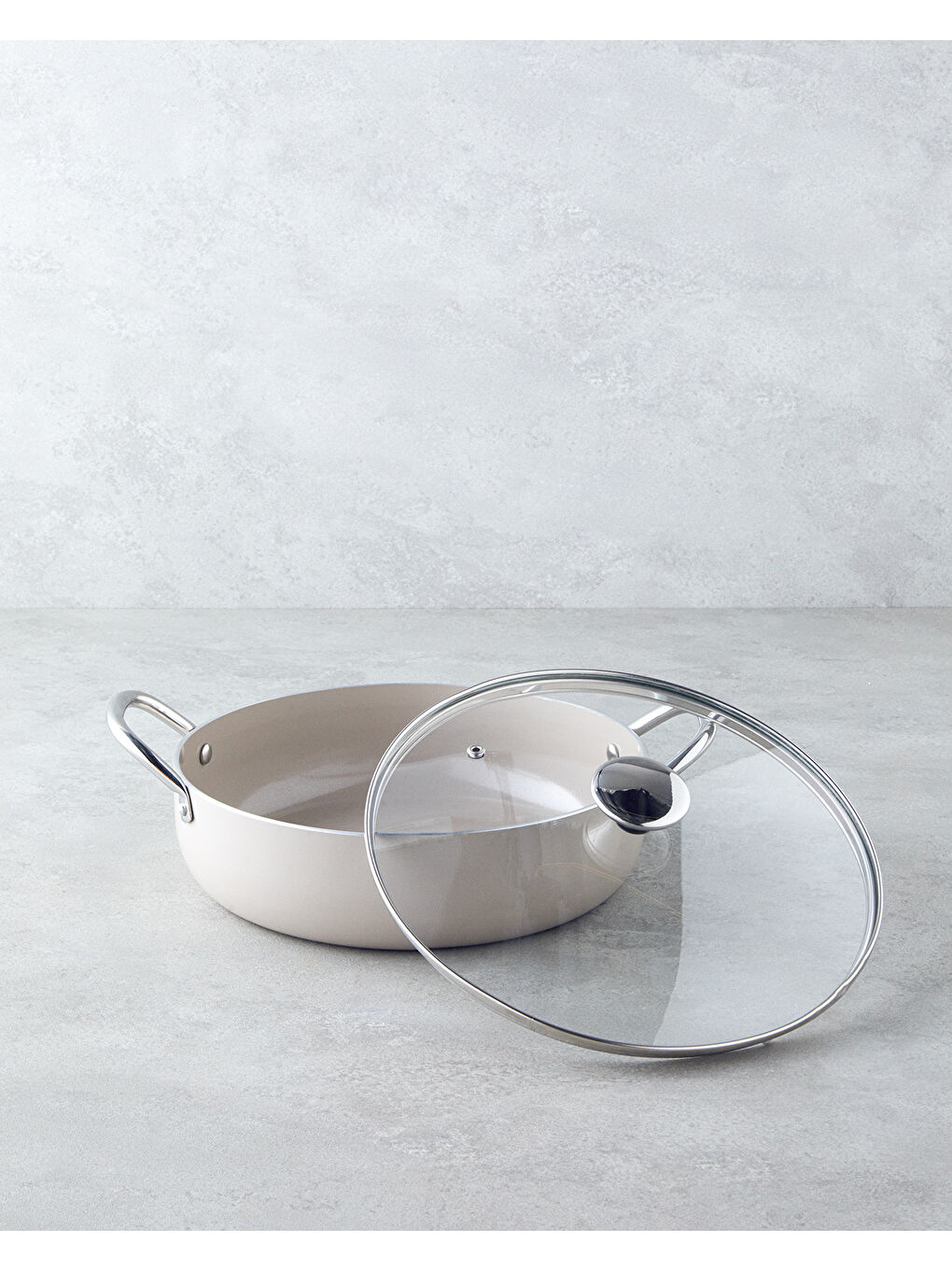 Kahverengi Lizbon CeraWell Sığ Tencere 26 cm Mocha-1