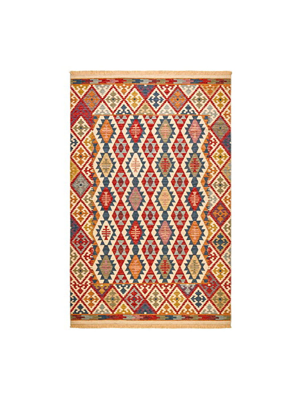 Karışık Soft Talu Halı - Renkli - 120x180 cm-1