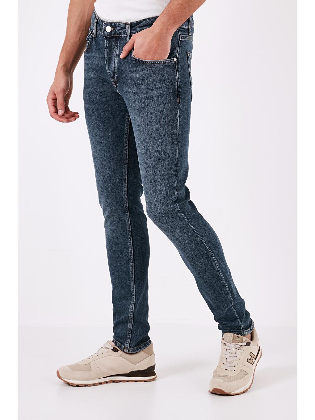 Buratti Lacivert Pamuklu Normal Bel Slim Fit Dar Paça Jeans 1116J76NAPOLI