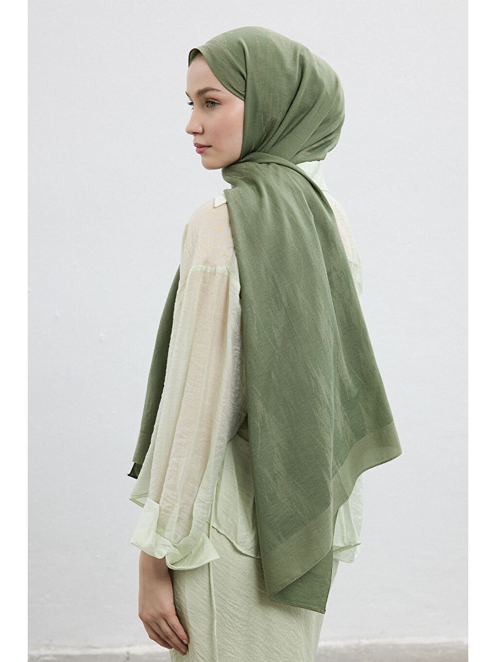 Pamuk Line Şal Soft Yeşil-3