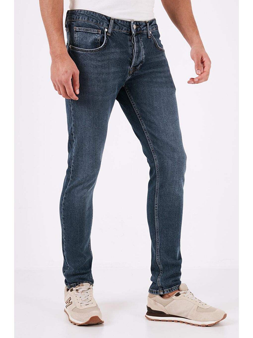 Buratti Lacivert Pamuklu Normal Bel Slim Fit Dar Paça Jeans 1116J76NAPOLI - 1