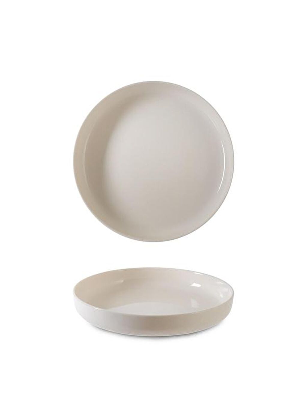 Beyaz Toledo Çukur Makarna Tabağı - 22 cm-1