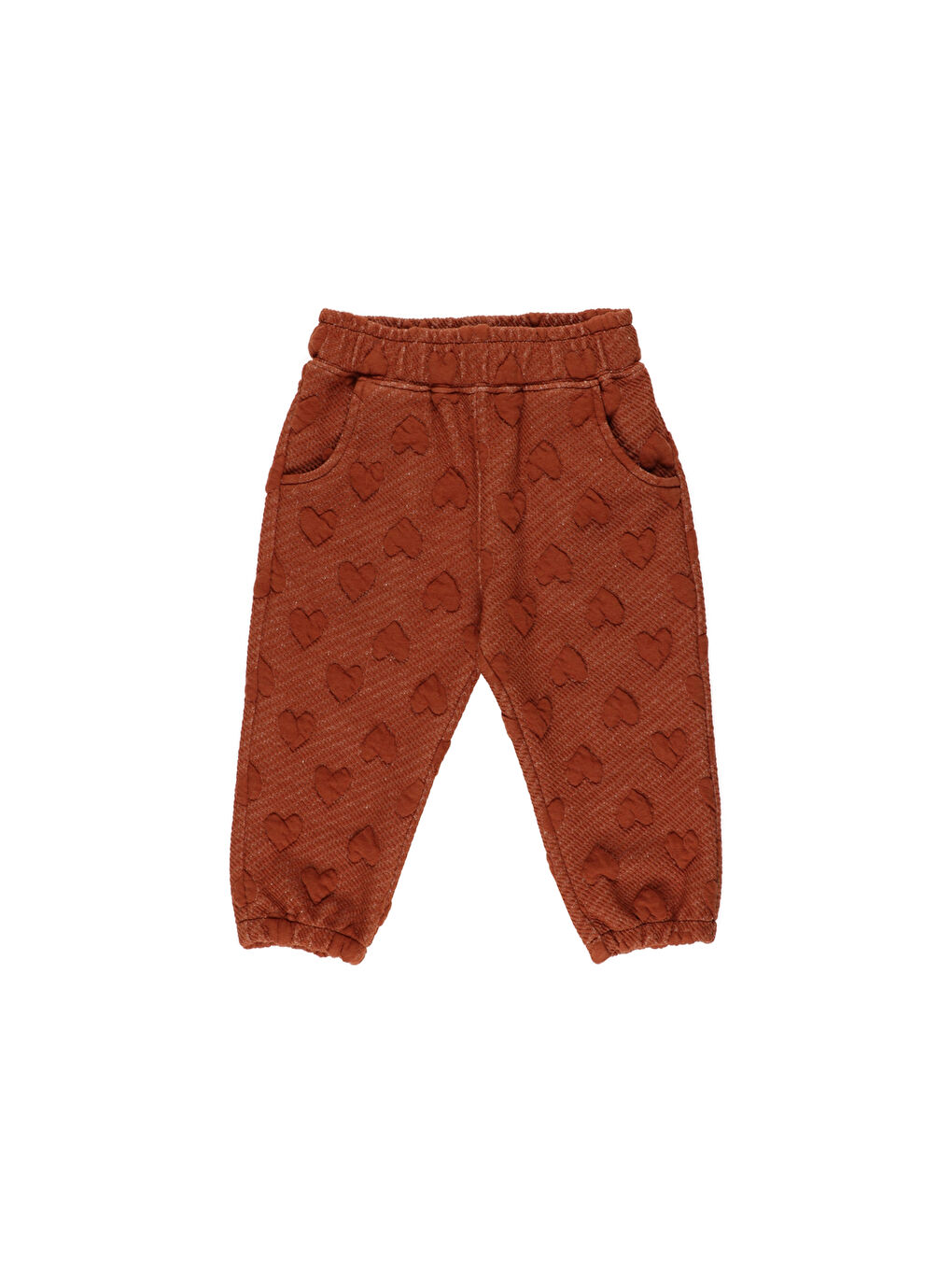 Kahverengi Kız Çocuk Beli Lastikli Eşofman Altı