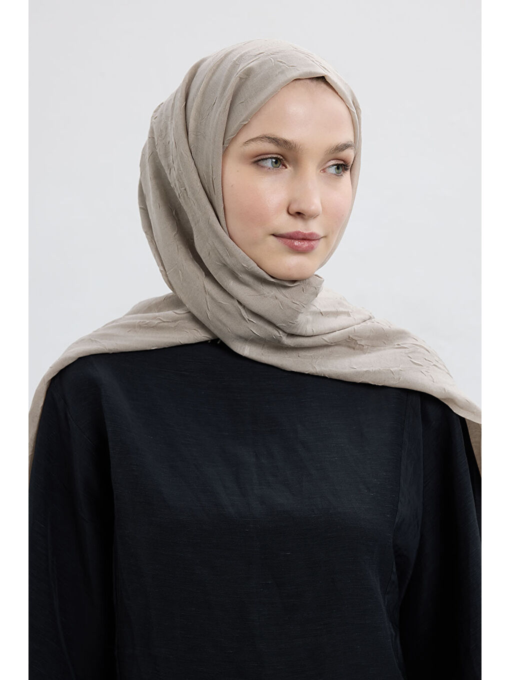 Bej Bambu Şal Vizon-1