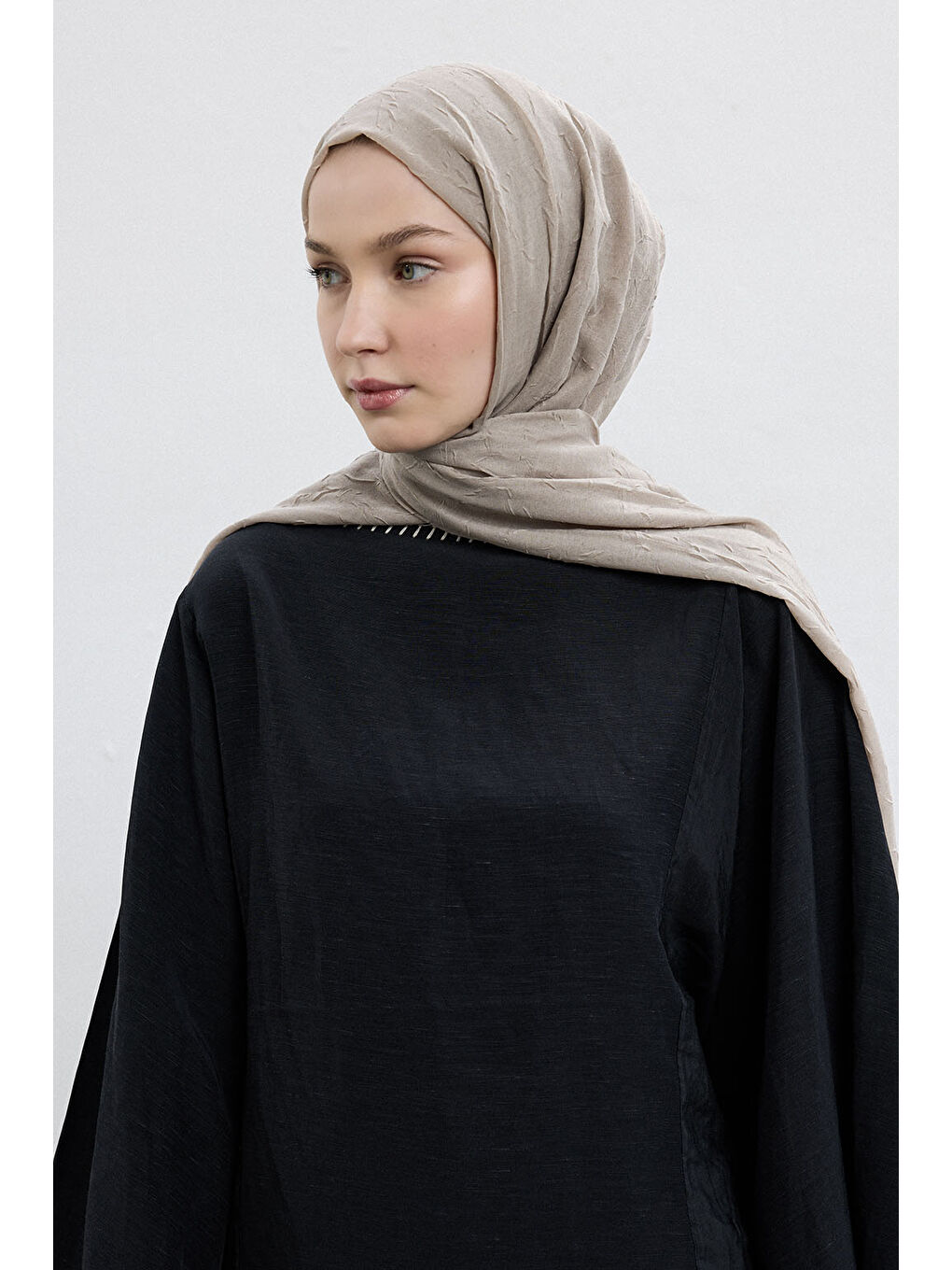 Bej Bambu Şal Vizon-2