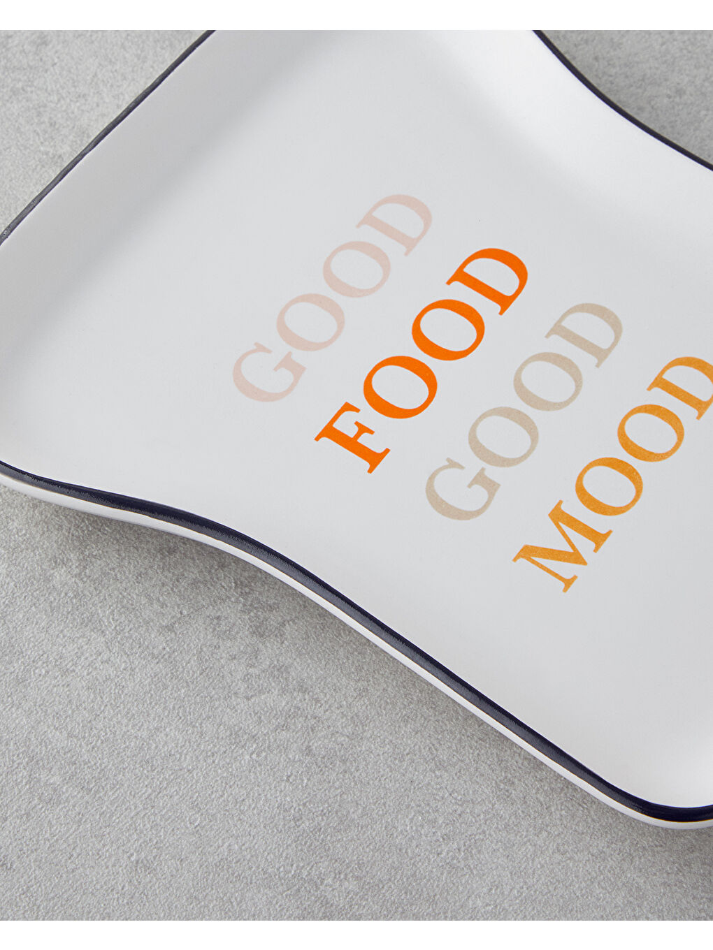 Good Mood Seramik Pasta Tabağı 13x19 cm Turuncu-Siyah-2