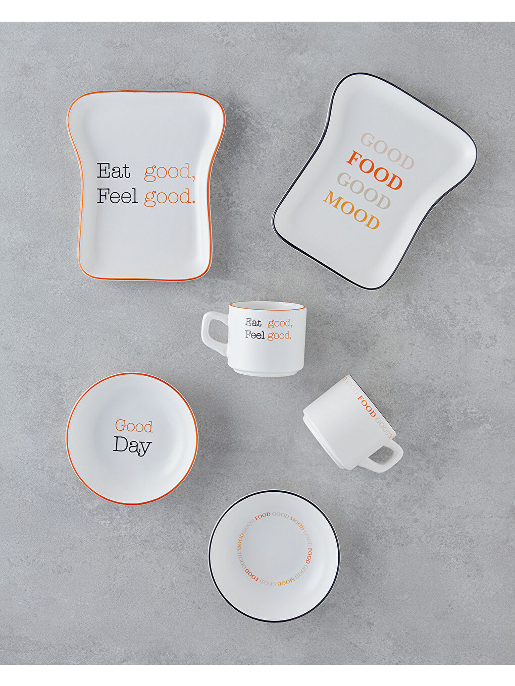 Good Mood Seramik Pasta Tabağı 13x19 cm Turuncu-Siyah-3