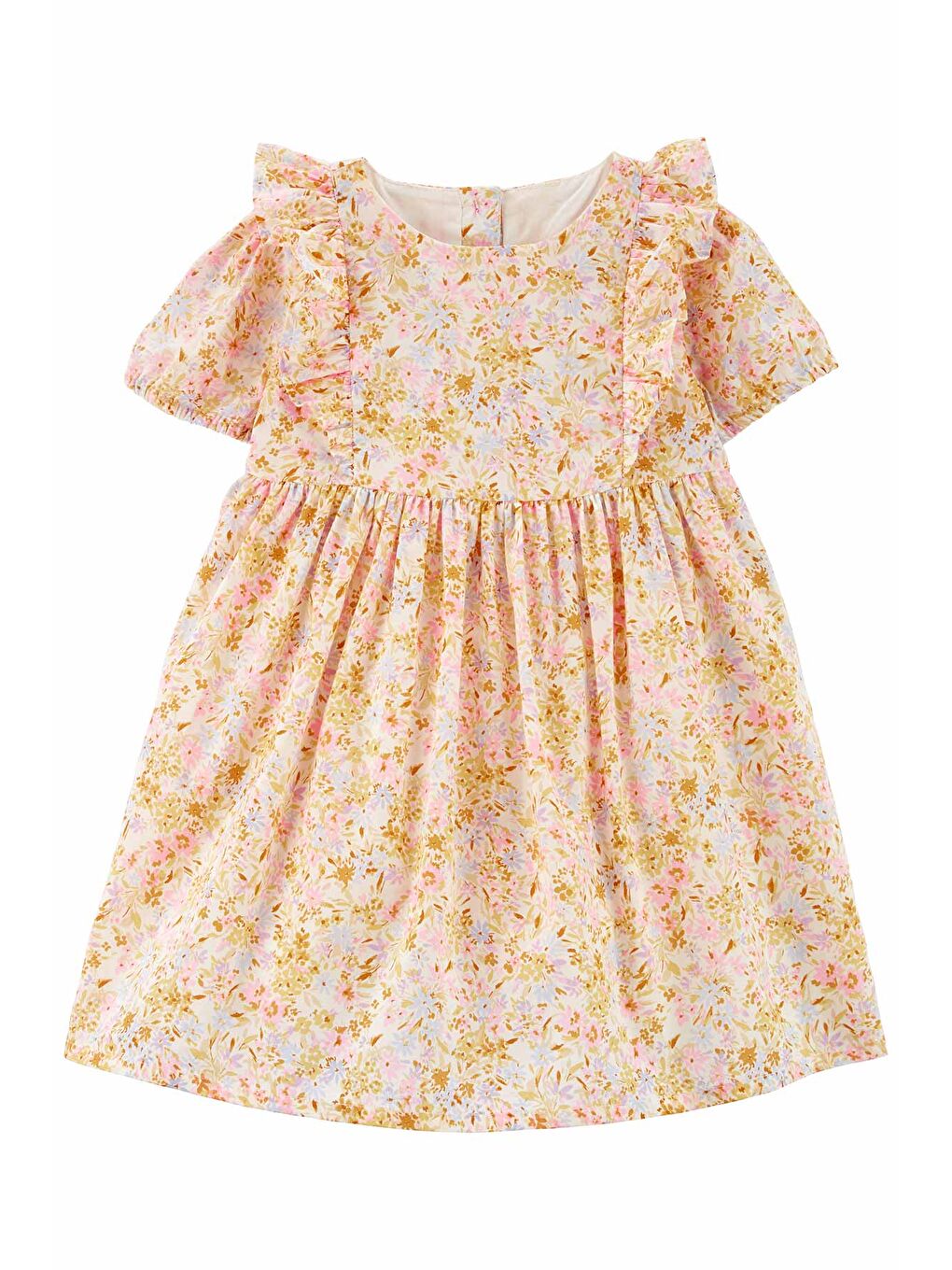 Siyah Küçük Kız Çocuk Kısa Kollu Elbise