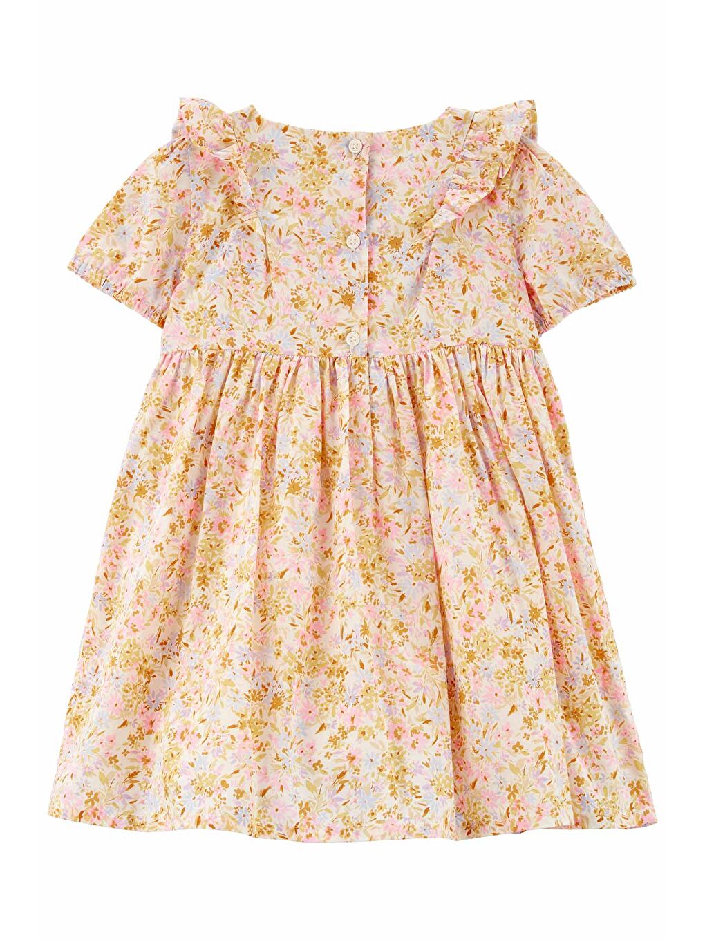 Siyah Küçük Kız Çocuk Kısa Kollu Elbise-1