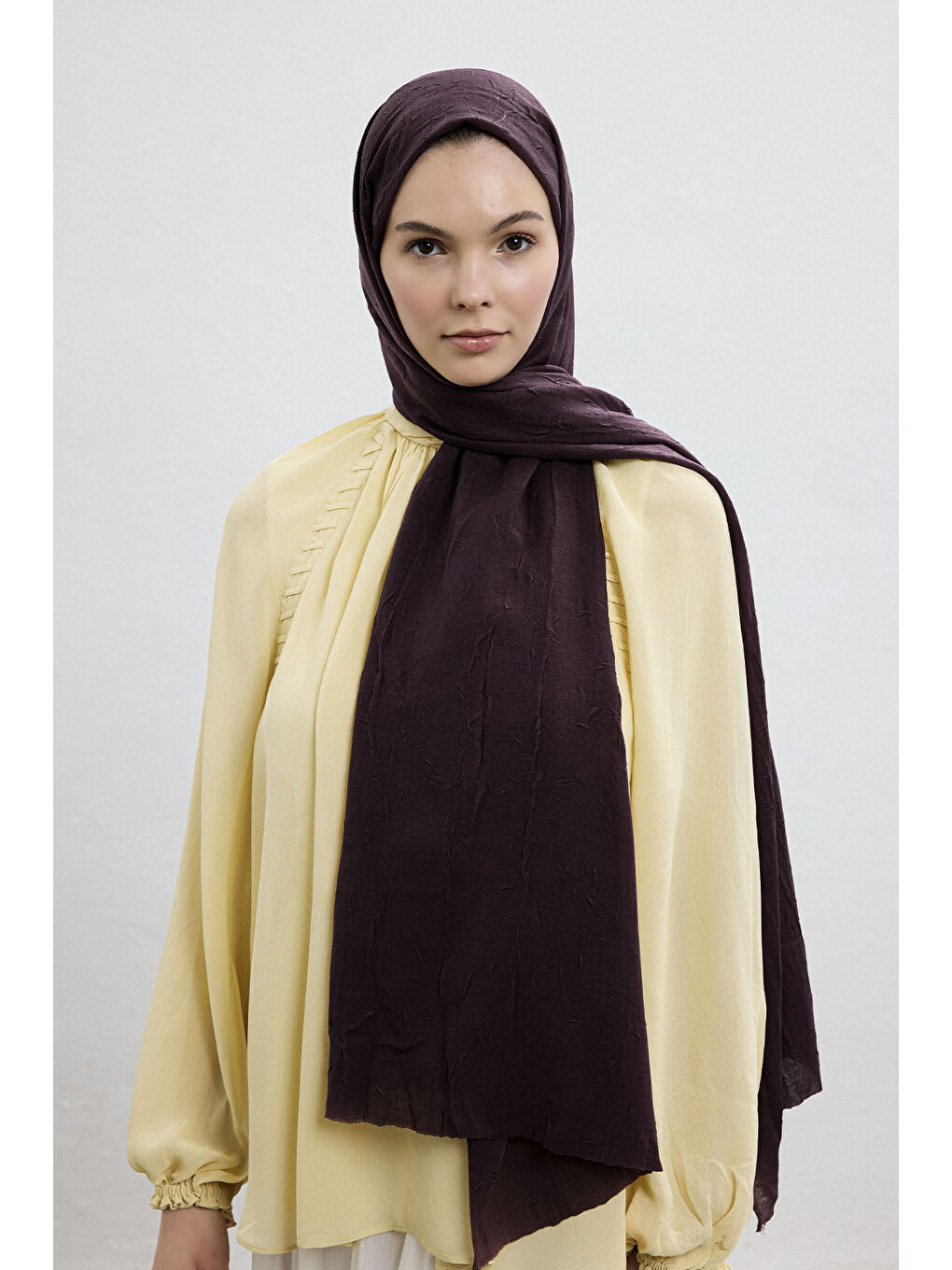 Bambu Şal Soğuk Mürdüm-1