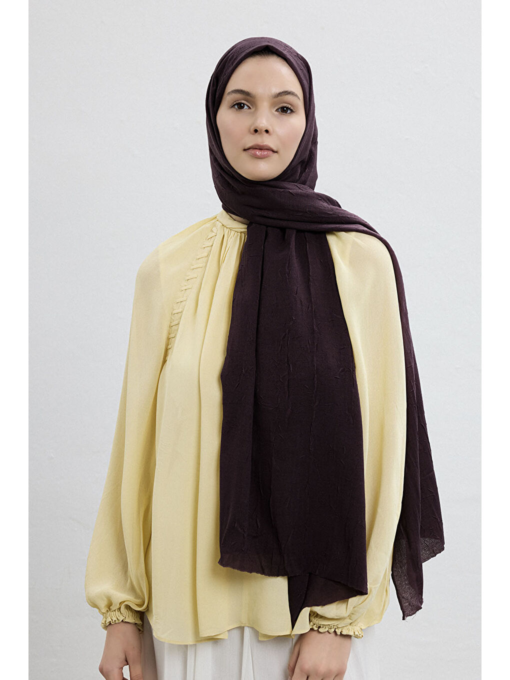 Bambu Şal Soğuk Mürdüm-2