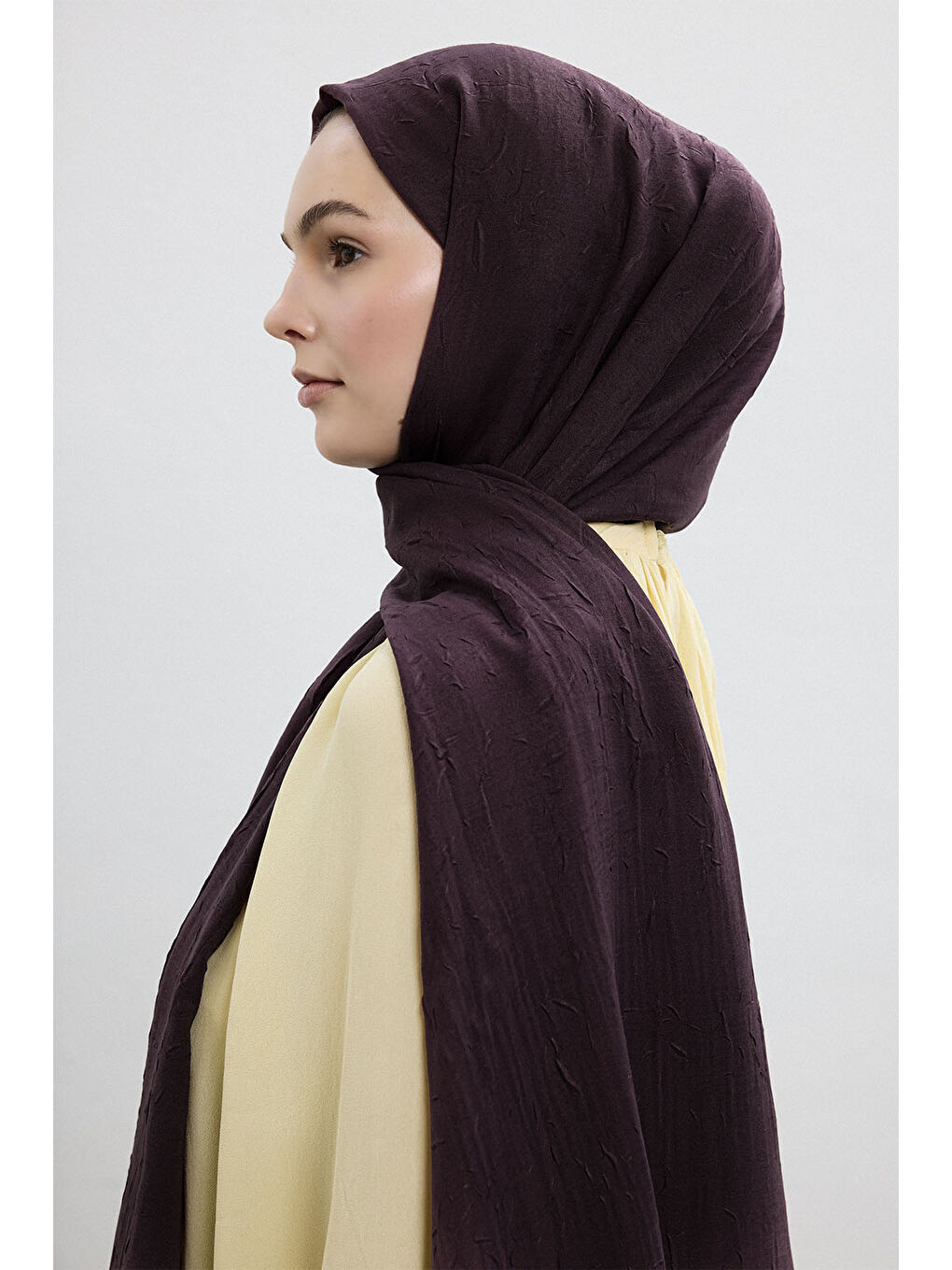 Bambu Şal Soğuk Mürdüm-3