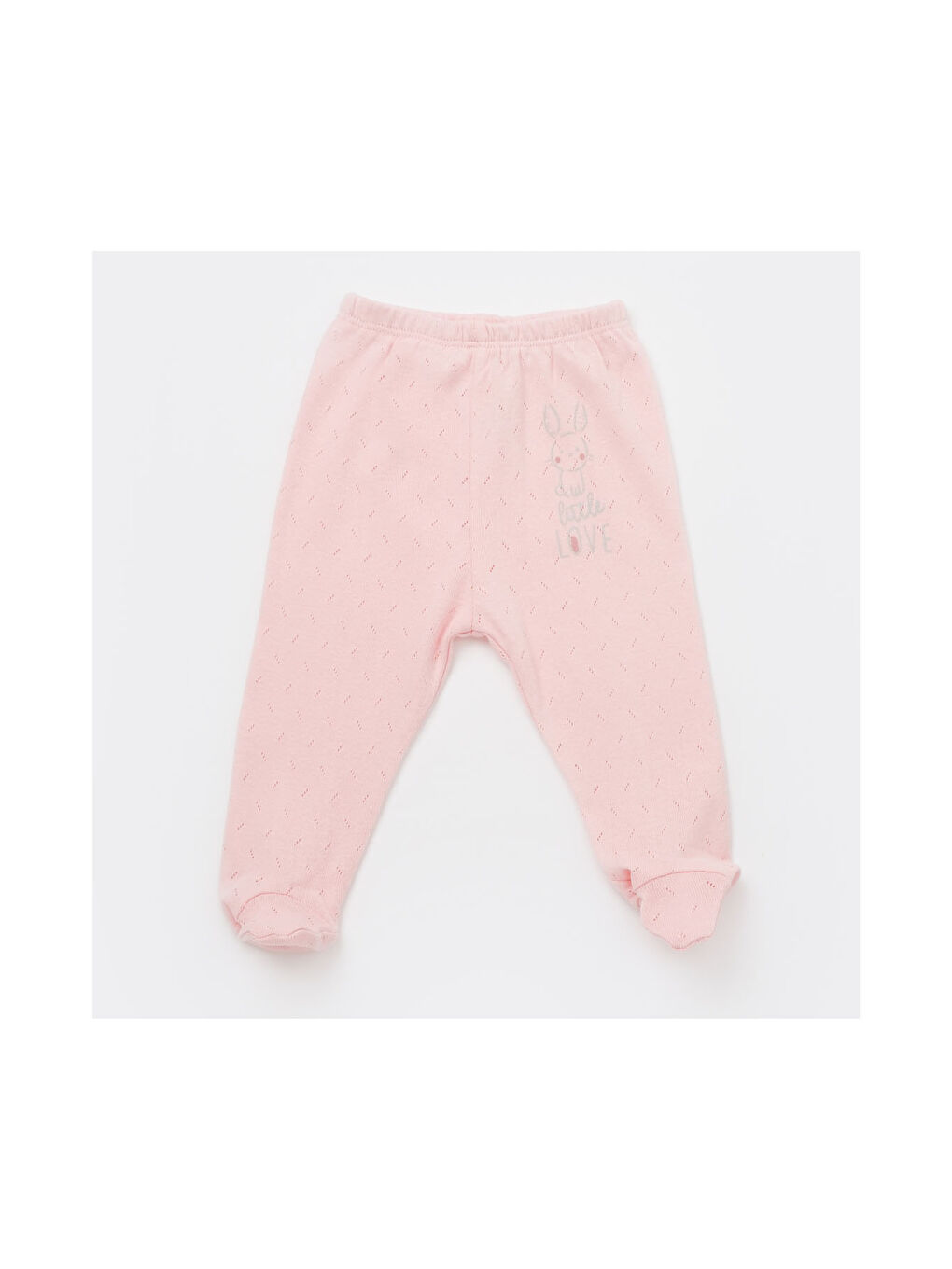 BIBABY Pembe Little Rabbit Love Patikli Pijama Alt