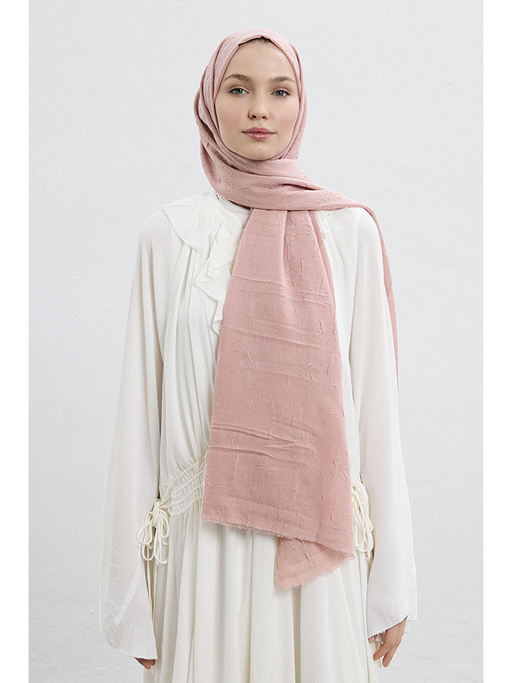 Pembe Bambu Şal Pudra-1