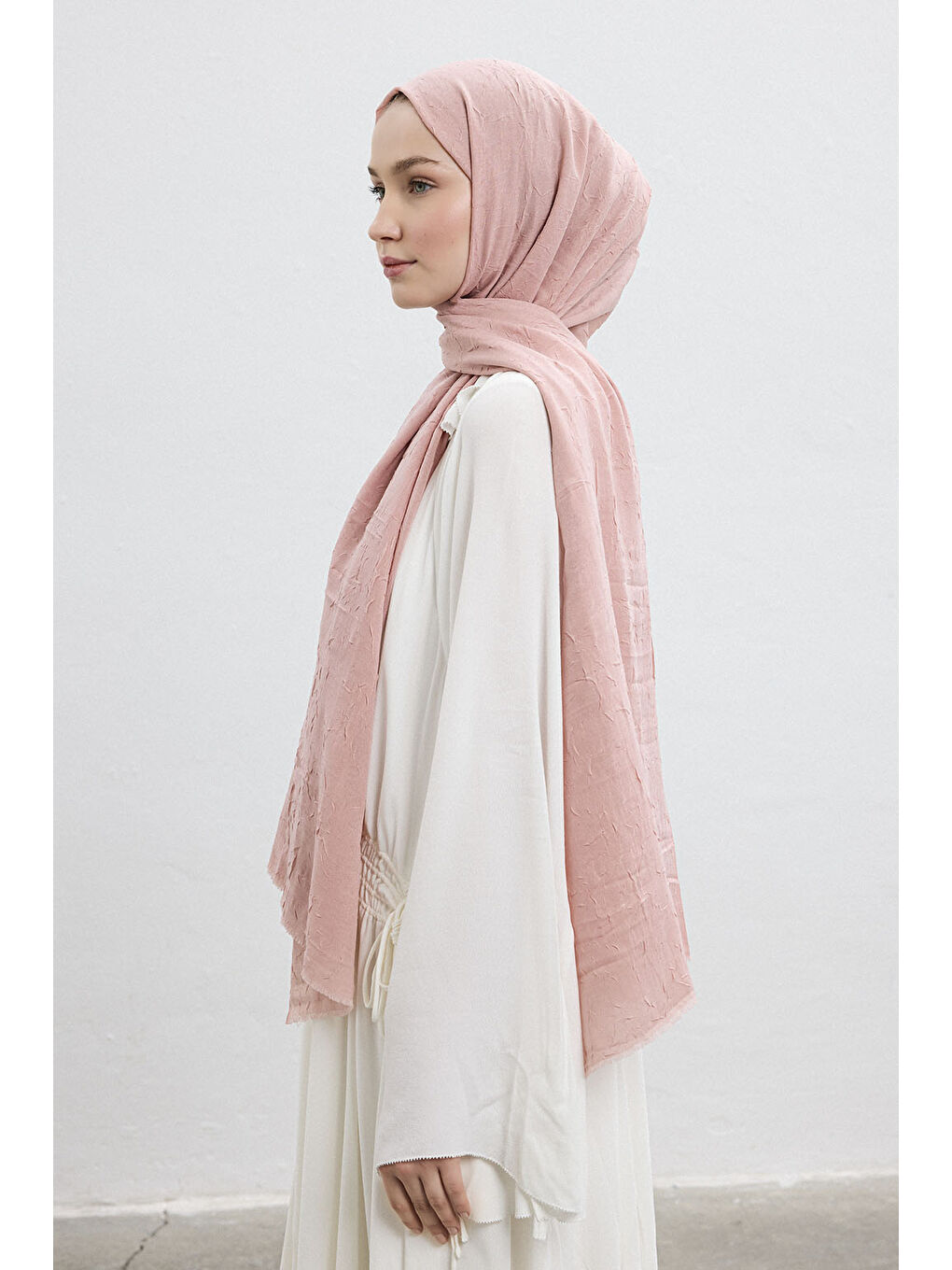 Pembe Bambu Şal Pudra-2