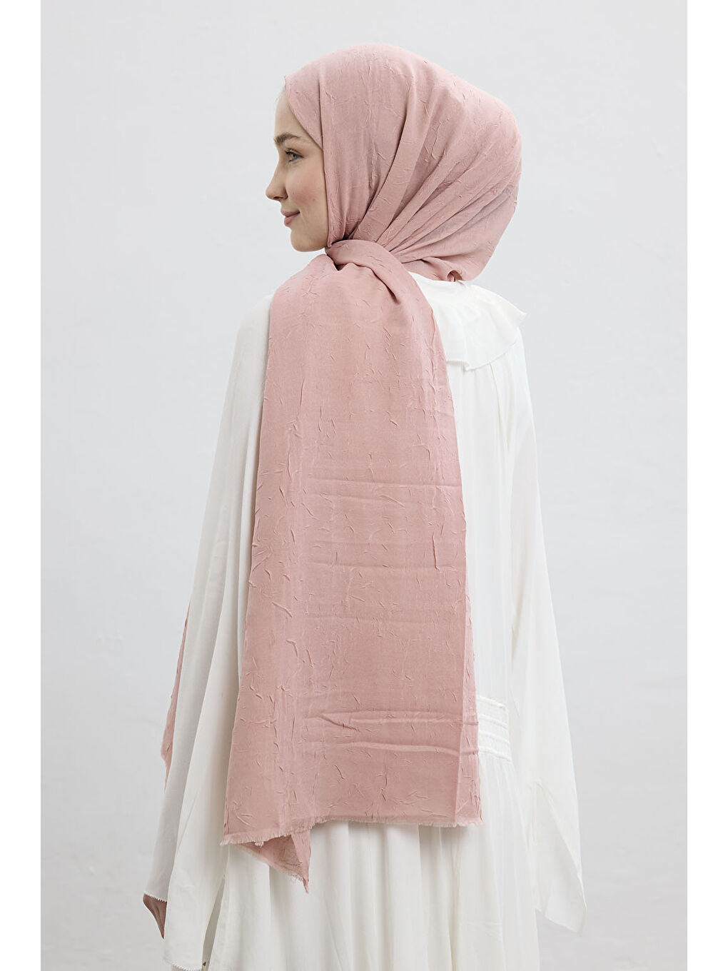 Pembe Bambu Şal Pudra-3