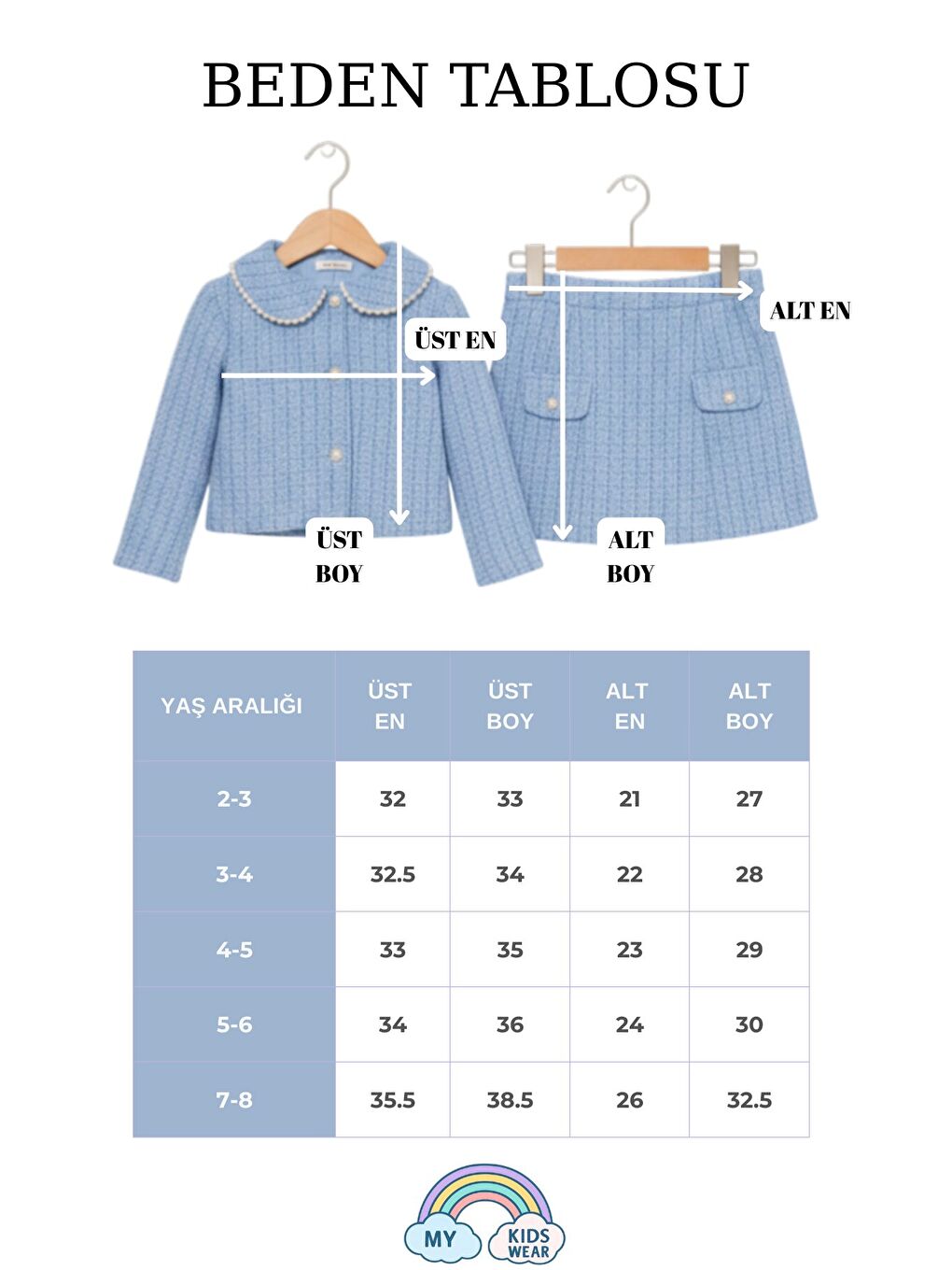 Mavi Kız Çocuk Bayramlık İnci Detaylı Tüvit Takım 12546-4