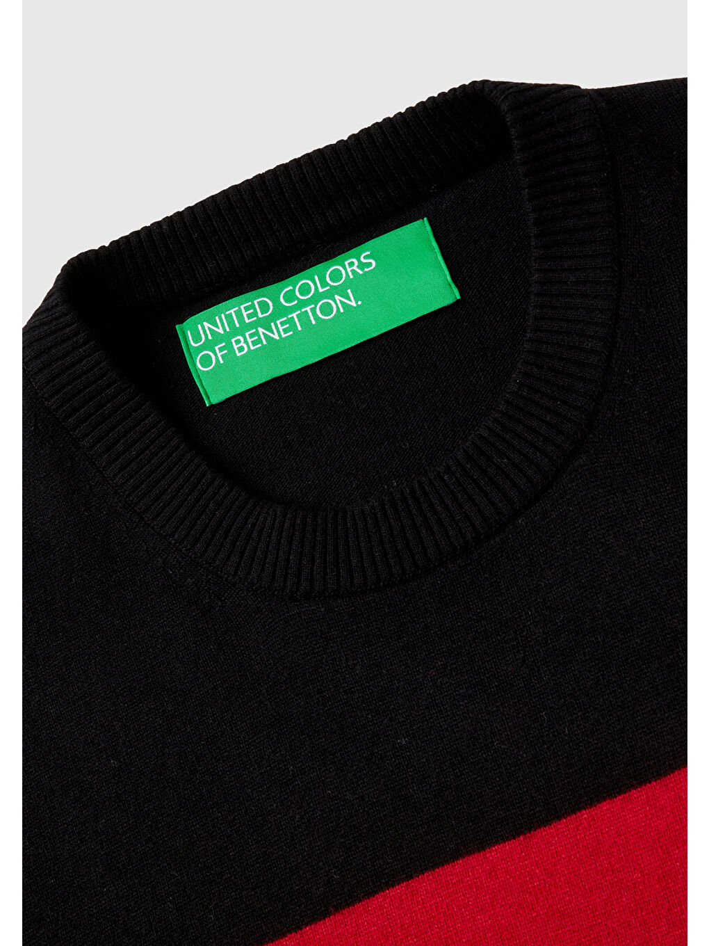 Erkek Siyah Yün Karışımlı Büyük Kare Desenli Kazak-5