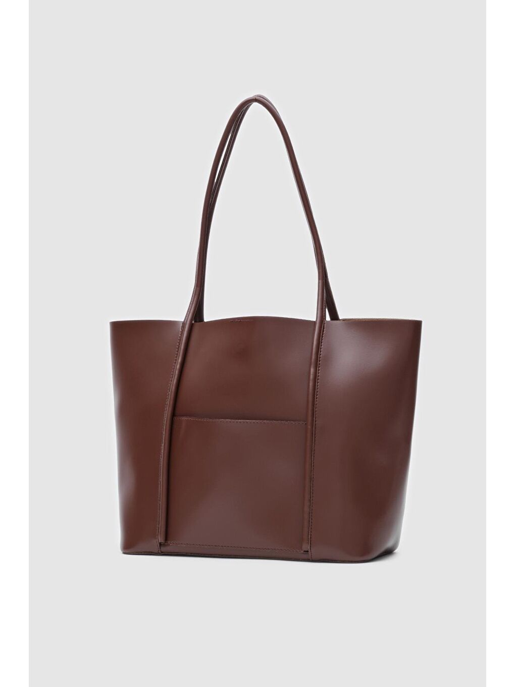 Kahverengi Pax Big Size Omuz Çantası Fındık Kabuğu-1