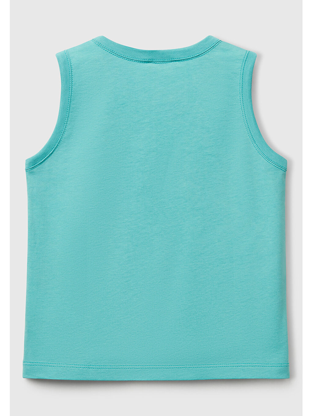 Erkek Çocuk Mint Yeşili Benetton Logo Baskılı Kabartma Detaylı Atlet-1