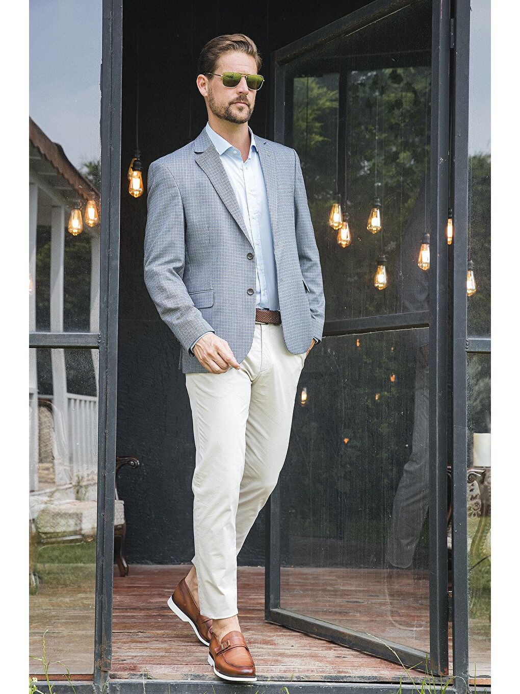 Lacivert 6 Drop Çift Yırtmaçlı Klasik Blazer Comfort Fit Ceket 216MARTİNELLİ-1