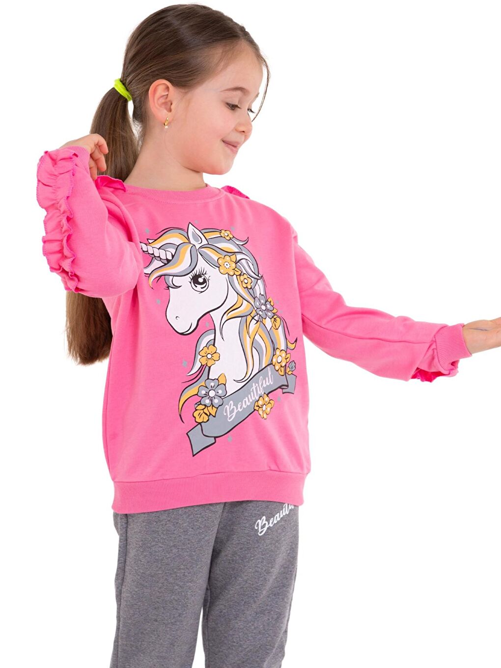 Myhanne Pembe Unicorn Baskılı Takım 9997 - 2