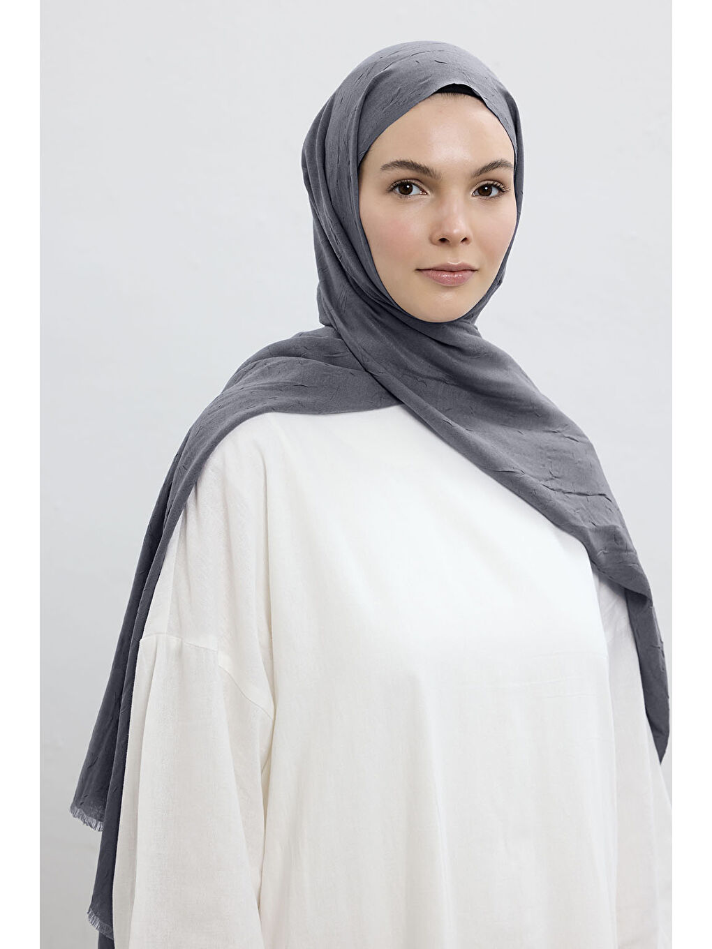 Gri Bambu Şal Füme-2