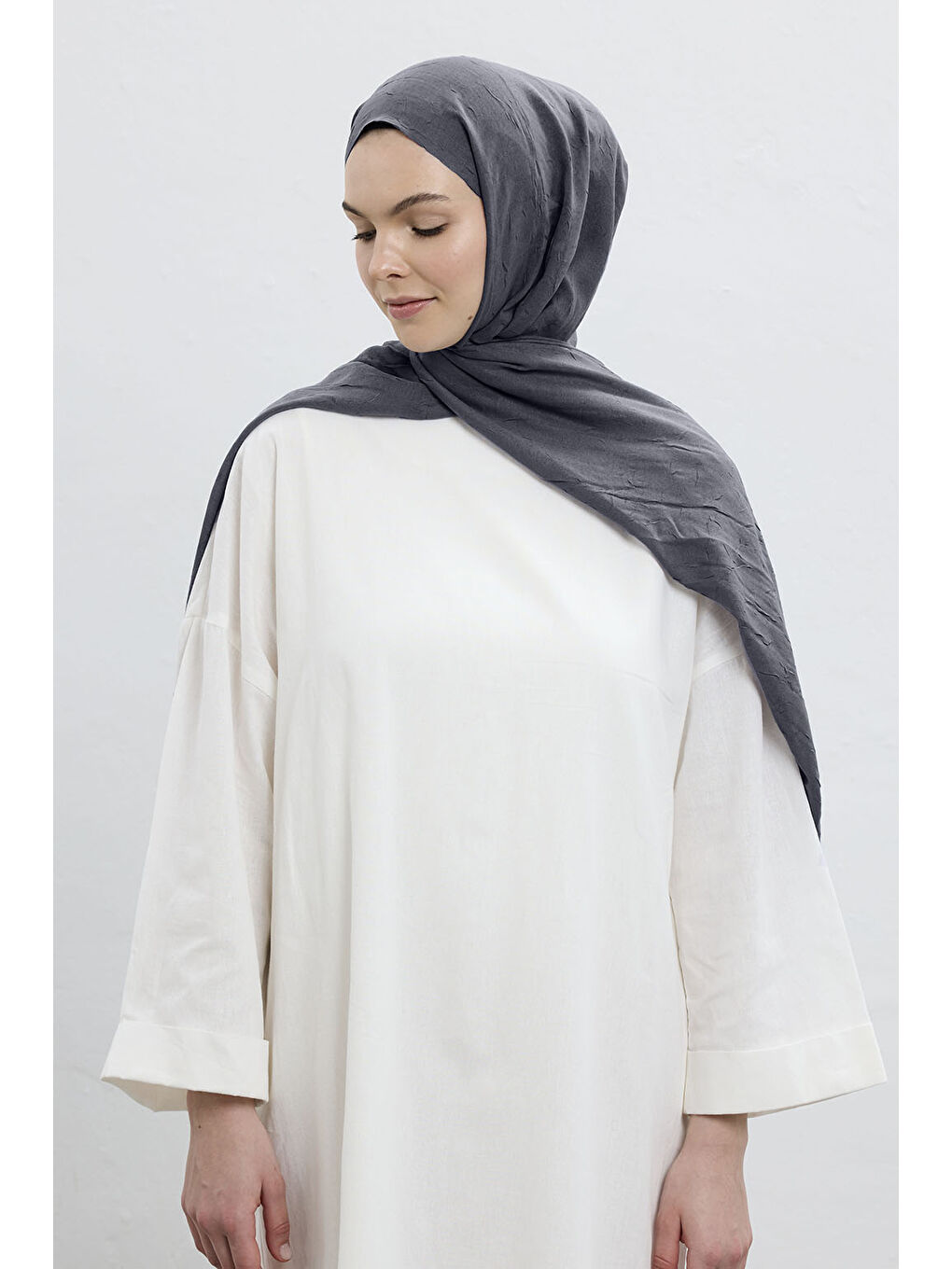 Gri Bambu Şal Füme-3