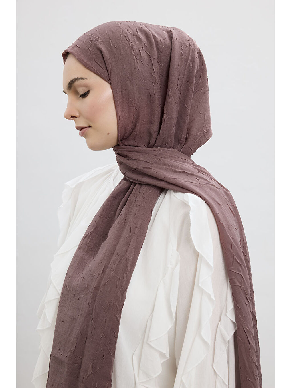 Pembe Bambu Şal Gül Kurusu-5