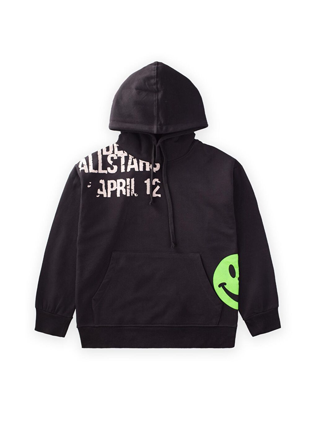 CİGİT April 12 Baskılı Kapüşonlu Sweatshirt 9 14 Yaş Siyah